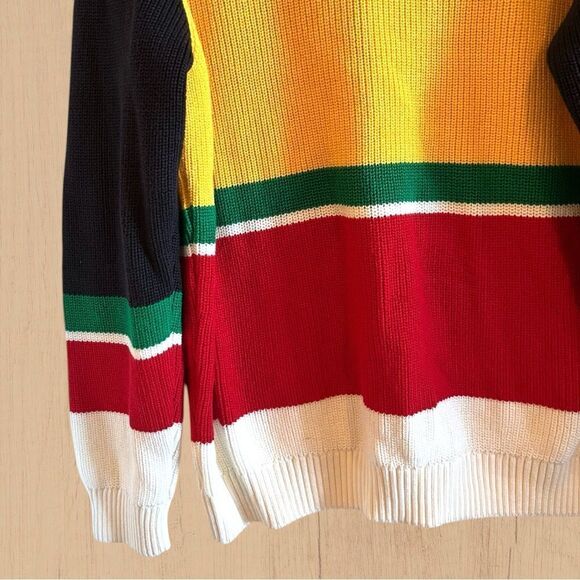 Zara cotton knit primary colour block sweater - Picture 2 of 8